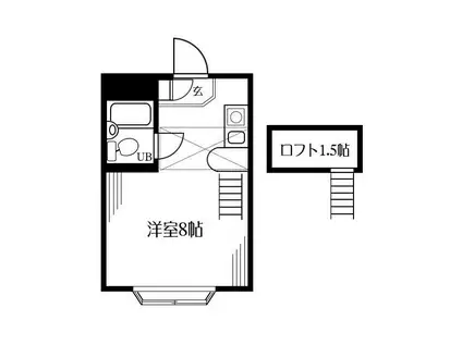 ベルピア伊勢原2(ワンルーム/1階)の間取り写真