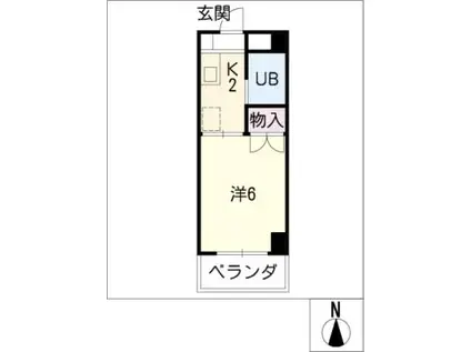 メゾン オット(1K/2階)の間取り写真