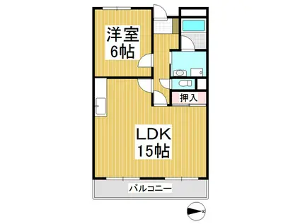 リンピアS・Y(1LDK/1階)の間取り写真