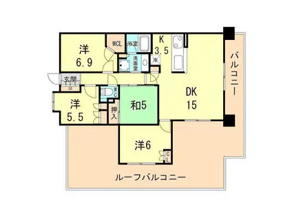 垂水アーバンコンフォート リアヒルズ(4LDK/14階)の間取り写真