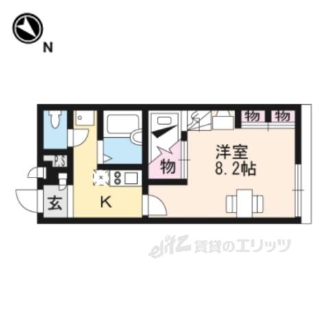 レオパレスリヴァージュ(1K/1階)の間取り写真