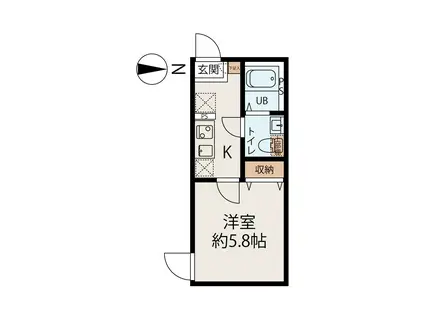 SAIL千住大橋(1K/3階)の間取り写真