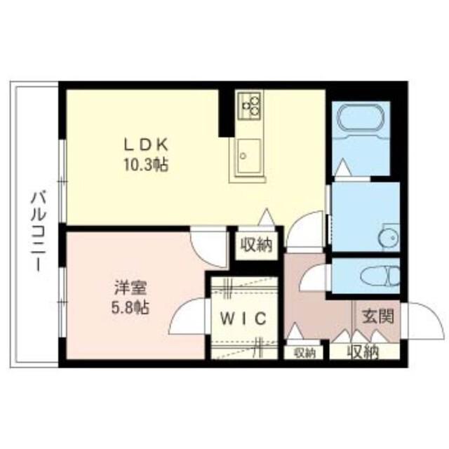 AMI・COURT横浜(1LDK/2階)の間取り写真