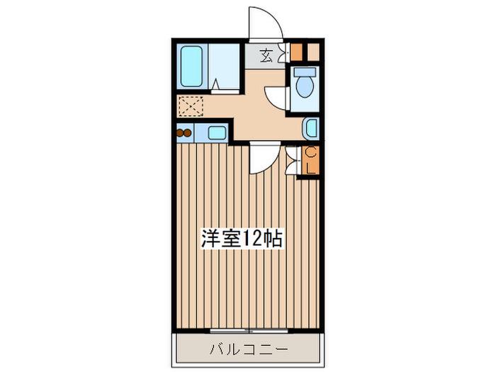 メトロコーポ元町(ワンルーム/3階)の間取り写真