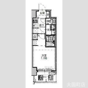 S-RESIDENCEドーム前千代崎(1K/10階)の間取り写真