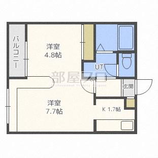 ホークメゾン札幌2号館(1LDK/3階)の間取り写真