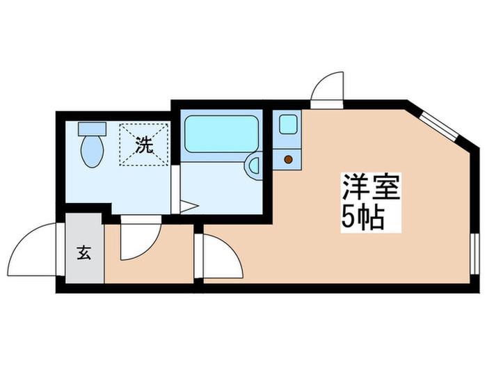 シャンテ四ツ木駅前(ワンルーム/1階)の間取り写真