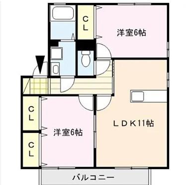 ラヴィーンコート(2LDK/2階)の間取り写真