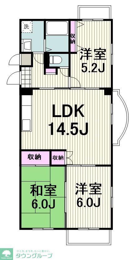 オーナービラ鈴木(3LDK/3階)の間取り写真