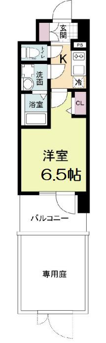 レジュールアッシュ桜宮リバーコート(1K/10階)の間取り写真