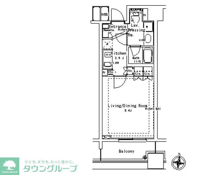 パークアクシス御茶ノ水ステージ(1K/B2階)の間取り写真
