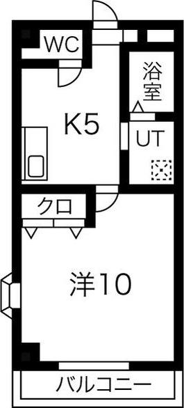 ASUKA(1K/1階)の間取り写真