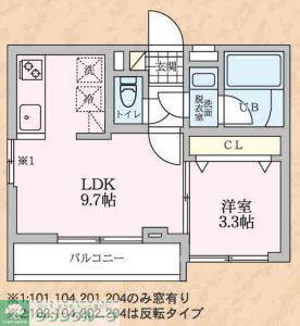 MONTE MAMINETTEモンテ・マミネット(1LDK/2階)の間取り写真