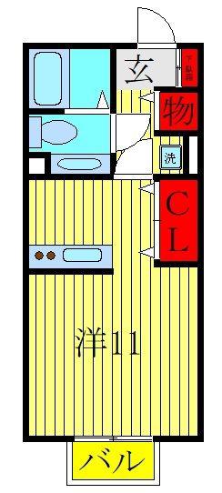 ノーベルパーク16(ワンルーム/1階)の間取り写真