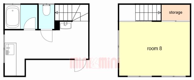 藤木マンション(ワンルーム/2階)の間取り写真