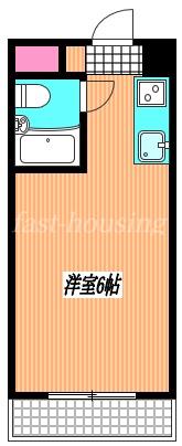 サンパレス東町(ワンルーム/2階)の間取り写真