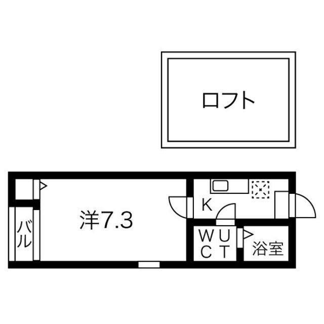 NAPIO上小田井(1K/2階)の間取り写真