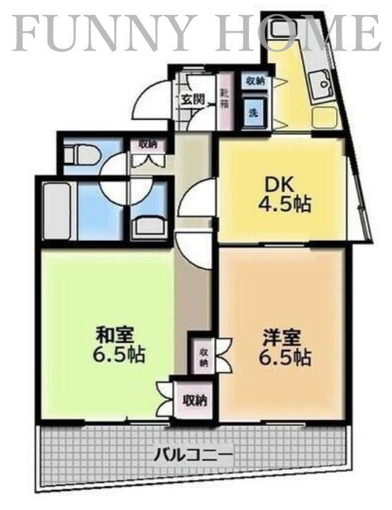 エスポワール池尻(1LDK/3階)の間取り写真