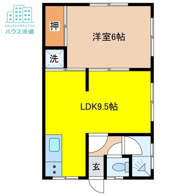 PEACE HOME(1LDK/2階)の間取り写真
