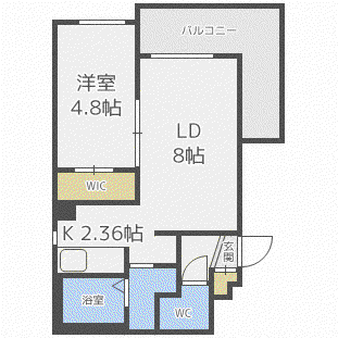 LAURUS(1LDK/1階)の間取り写真