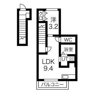 グランメゾン(1LDK/2階)の間取り写真