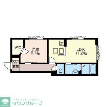 日吉ガーデンヴィラ(1LDK/1階)の間取り写真