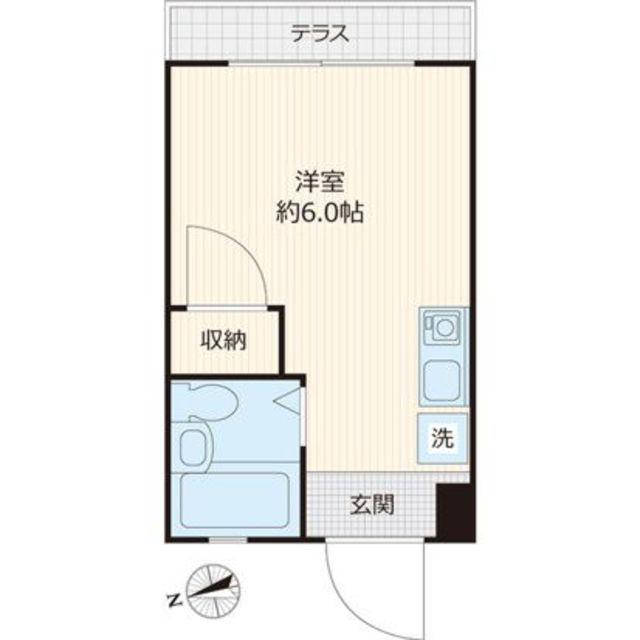 ジュネス中神(ワンルーム/1階)の間取り写真