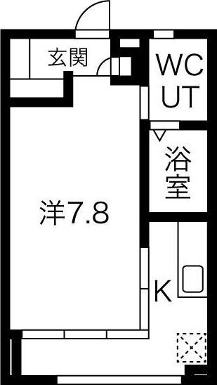 ビートル(1K/2階)の間取り写真