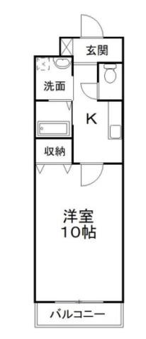 フォレストリバー(1K/3階)の間取り写真