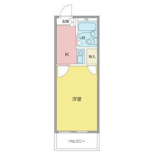 ロジェ中村日赤(1K/1階)の間取り写真