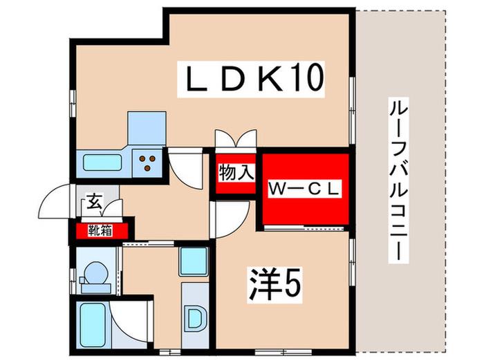RBAPA(1LDK/1階)の間取り写真
