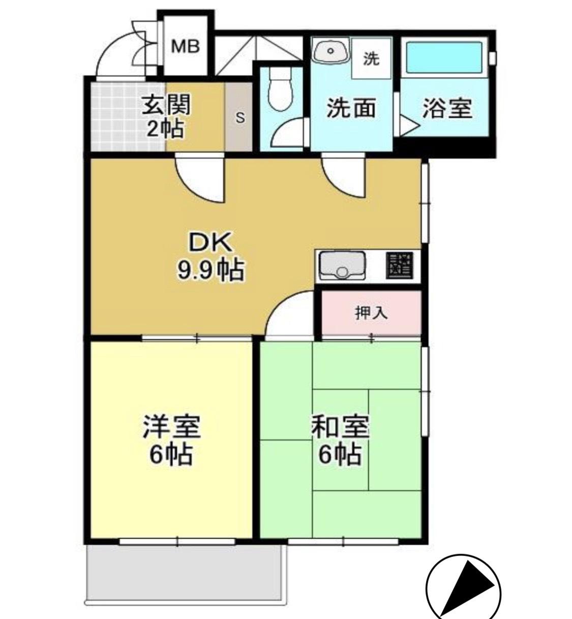 OSハウス(2LDK/2階)の間取り写真