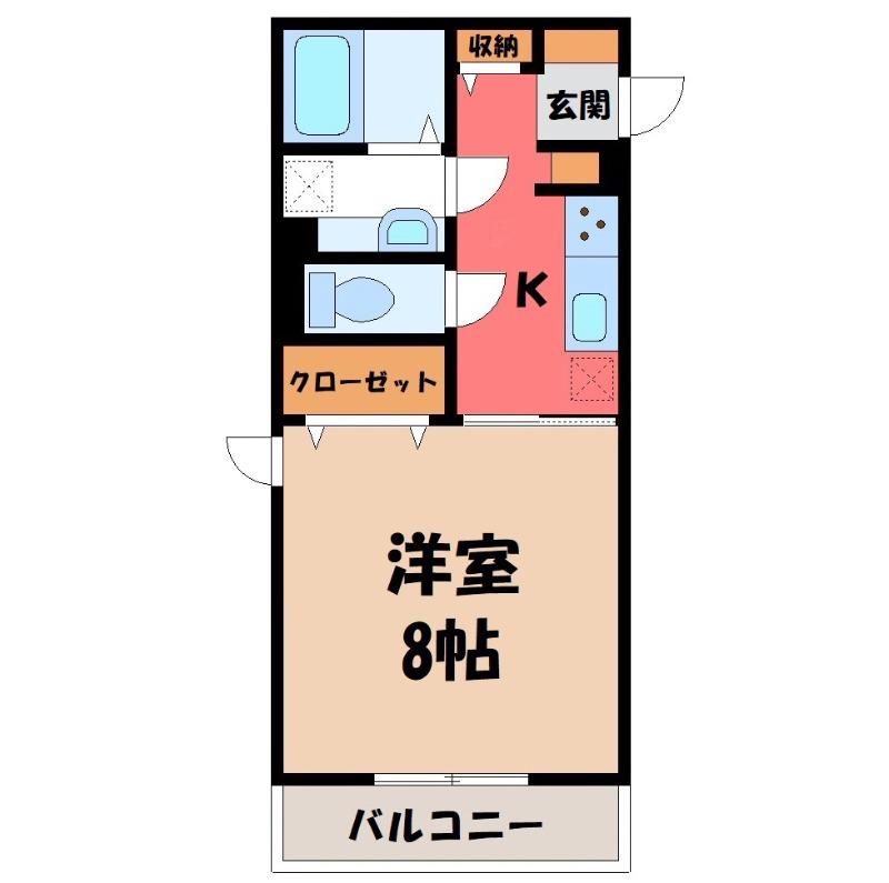 プレミスト(1K/1階)の間取り写真