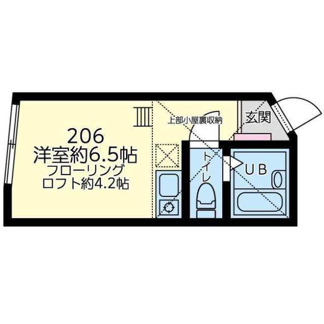 ユナイト根岸ミランダの杜(ワンルーム/2階)の間取り写真