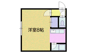 レジデンス77(ワンルーム/1階)の間取り写真