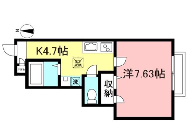 喜多見シャーメゾン(1K/1階)の間取り写真