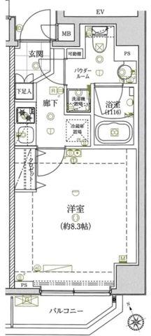 レアライズ田端(1K/4階)の間取り写真