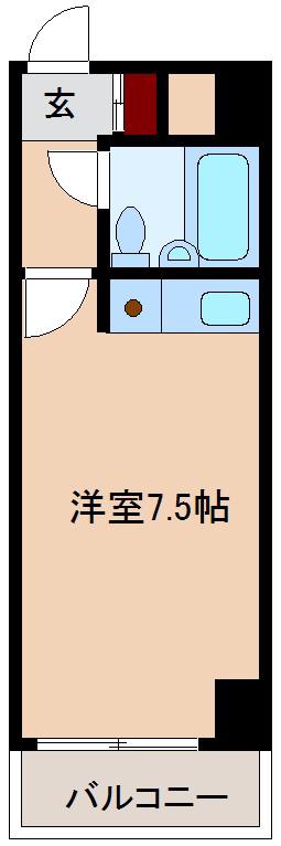 ミフネセントラルベア東三国(ワンルーム/6階)の間取り写真