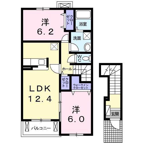 CHICO PLACE(2LDK/2階)の間取り写真