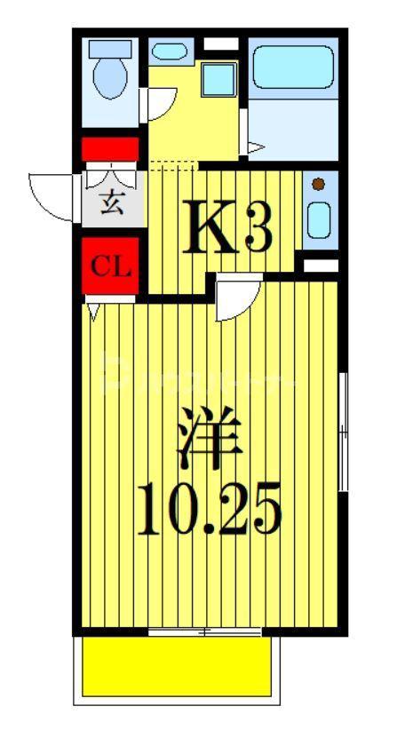 ソフィア市川(1K/1階)の間取り写真
