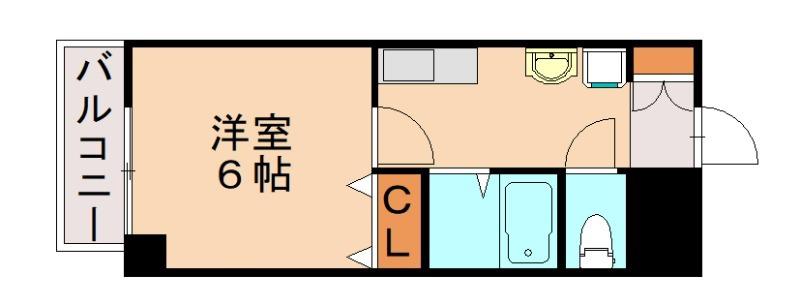 シティマンション大橋南NO.10(1K/4階)の間取り写真