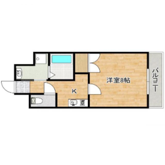 ティムゥル九条(1K/5階)の間取り写真