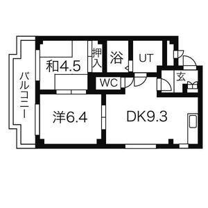 パークヒル新知(2LDK/2階)の間取り写真