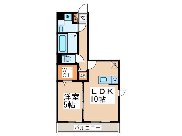 TD西ノ前(1LDK/3階)の間取り写真