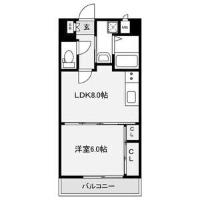 ヒット砂津BLD(1LDK/4階)の間取り写真
