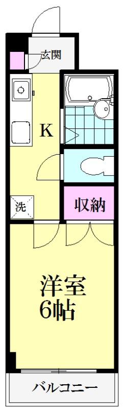 PROCECAN(1K/4階)の間取り写真
