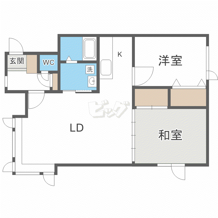 SK72(2LDK/2階)の間取り写真