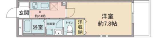 エルメゾンユー(1K/1階)の間取り写真
