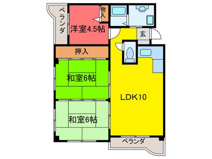 ヴァンベール21(3LDK/5階)の間取り写真