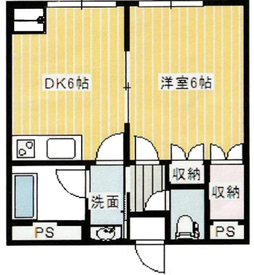 三宏ビル(1DK/3階)の間取り写真